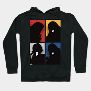 All The Main Characters In The Eminence In Shadow Anime In A Cool Black Silhouette Pop Art Design With Their Names Symbol In Colorful Background Hoodie